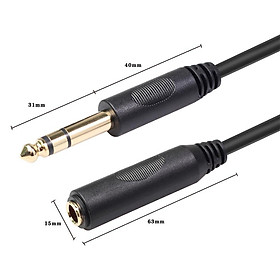 6.35 Headphone Extension Cable TRS 1/4