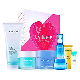 Bộ 7 Sản Phẩm Du Lịch Chăm Sóc Da Mùa Hè Sạch Nhờn Và Sáng Mịn Laneige Mini Pore Water Bank Kit