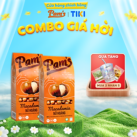 COMBO 2 Maccadamia Nữ Hoàng Nhập Khẩu Úc Pam's(250g) - Tách Tay, Sấy Chín Thơm Ngon