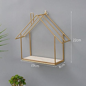 Mua Kệ sắt treo tường hình ngôi nhà kết hợp gỗ thông TẶNG kèm miếng dán tường