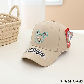 M47 Mũ lưỡi trai cho bé trai bé gái họa tiết hoạt hình Gấu Pooh cá tính dễ thương từ 4-8 tuổi