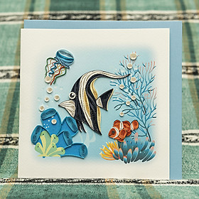 Thiệp Giấy Xoắn Biển - CNS1511