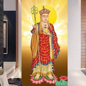 Mua Tranh thêu Địa Tạng Vương Bồ Tát LV3414 - kích thước: 50 * 80cm. (TRANH CHƯA LÀM)