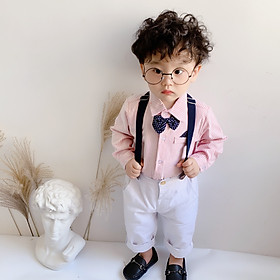 Yếm công tử  màu hồng - soái ca- Tặng quà cho bé thôi nôi đầy tháng