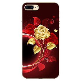 Ốp Lưng Dành Cho iPhone 8 Plus/ 7 Plus - Mẫu Nhánh Hồng Vàng