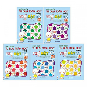 Combo Trọn Bộ 5 Cuốn Sách Phát Triển Tư Duy Toán Học Cùng Thỏ Mặt To ( 4-5 Tuổi ) tặng kèm bookmark