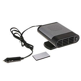 12V Portable Heating Cooling Heater Fan Auto Defroster Demister 150W Gray