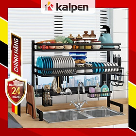 Kệ Để Chén Đĩa Thông Minh Trên Bồn Rửa Sơn Đen Cao Cấp Kalpen, KB