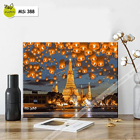 Mua Tranh tô màu 40x50cm có khung đèn trời ở Chieng Mai T388