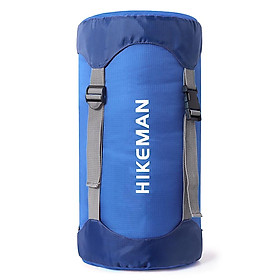 Túi ngủ dạng nén có 4 dây đai dễ dàng mang theo cắm trại,đựng đồ tiện dụng-Màu xanh dương-Size