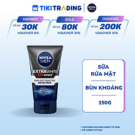 Sữa Rửa Mặt NIVEA MEN Bùn Khoáng Sáng Da | Mờ Thâm Mụn (150 G) - 81775