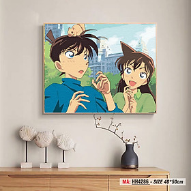 Giảm Giá Tranh Trang Trí Tự Tô Màu Theo Số Conan Shinichi Và Ran Mori  Hh4286 - Beecost