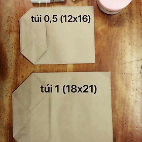 100 Túi giấy kraft không quai số T1 ( 18x21cm)