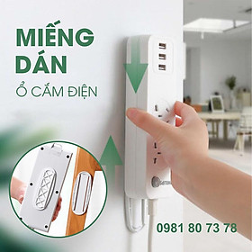 Mua Miếng Dán Tường treo ổ cắm điện  cục phát wifi với miếng dán keo trong siêu chắc