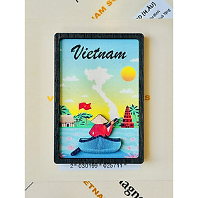Nam châm tủ lạnh -Quà tặng lưu niệm Việt Nam - Nam châm gỗ handmade