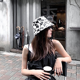 Nón thời trang, mũ BUCKET BÒ SỮA cute thời trang