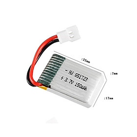 Pin 3.7v 150mah Xh2.54 Pin sạc máy bay có mạch bảo vệ xả 25c giá sỉ