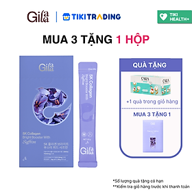 NƯỚC UỐNG COLLAGEN GILAA SIÊU PHÂN TỬ 300DA KẾT HỢP SAFFRON TRẺ HÓA TRẮNG KHỎE DA (20g x 15 gói)