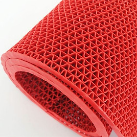 Thảm nhựa lưới chống trơn màu đỏ khổ 90cm