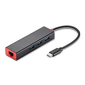 Cáp chuyển USB Type-C sang 3 cổng USB + Lan  SSK SHU-C540 - Hàng chính hãng