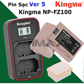 Pin sạc đôi Kingma Ver 5 cho Sony NP-FZ100 (Cổng Type C - Sạc nhanh) - Hàng chính hãng