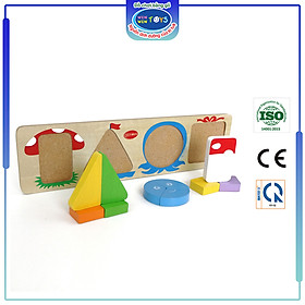 Đồ chơi gỗ Bốn hình cơ bản | Winwintoys 69052 | Phát triển sự khéo léo và hình học cơ bản | Đạt tiêu chuẩn CE và TCVN