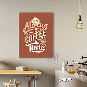 Tranh chữ nghệ thuật trang trí quán cafe kích thước 60x80cm - CF025-028