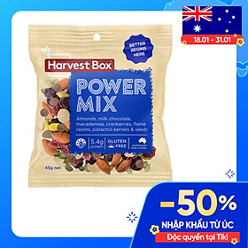 Hạt dinh dưỡng mix trái cây khô Power Mix Snack Pack Harvest Box - Bịch 45g