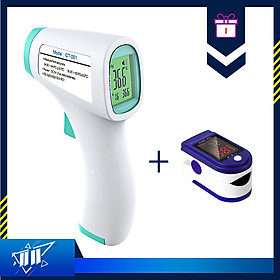 Infrared Thermometer Forehead Thermometer 50 Data Storage Non Contact Thermometers with Tri-colored Backlit LCD High