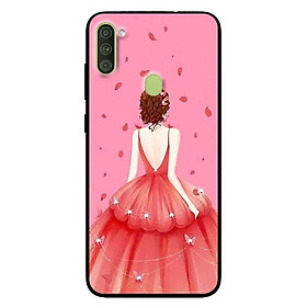 Ốp lưng dành cho Samsung A11 mẫu Cô Gái Váy Hồng