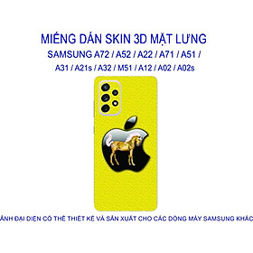 Mua Miếng Dán Skin 3D mặt lưng dành cho SAMSUNG A72 / A52 / A22 / A71 / A51 / A31 / A21s / A32 / M51 / A12 chống trầy xước