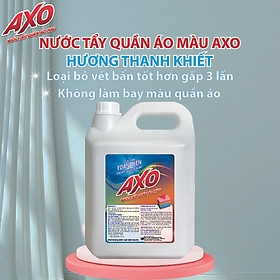 Nước tẩy quần áo màu đánh bay vết bẩn AXO 5 Lít Tiết Kiệm - Hương Thanh Khiết