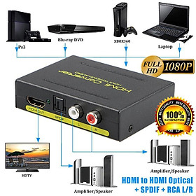 Bộ chuyển đổi HDMI to HDMI + SPDIF + Audio R.L cao cấp