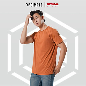 Áo Thun Nam cổ tròn TSIMPLE áo phông trơn basic tay ngắn vải cotton co giãn, dày dặn , form chuẩn nhiều màu - Vàng bò - M
