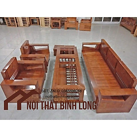 Mua Bộ bàn ghế phòng khách gỗ tự nhiên giá thật