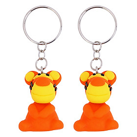 Móc Khóa Đôi Mk Hoạt Hình Hổ Dona Clay MHH02