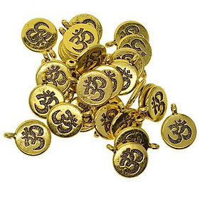 2X 30x Golden Yoga Charms DIY Pendant for Necklace Jewelry Making Yoga OM