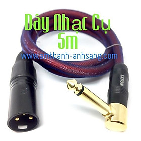 Mua dây tín hiệu nhạc cụ 01 dây dài 5m dây guitar ghi ta Drum trống điện tử đàn organ