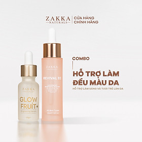 Bộ Đôi Làm Đều Màu Da Zakka Naturals [Serum B3 30ml & Glow Fruit+]