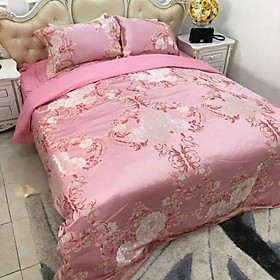 Trọn bộ chăn ga gối gấm nhập khẩu hàng cao cấp mẫu mới 2019