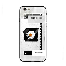 Ốp lưng kính cường lực cho iPhone 6 /6s Nền Hoa Cúc Nền Giấy (5) - Hàng Chính Hãng
