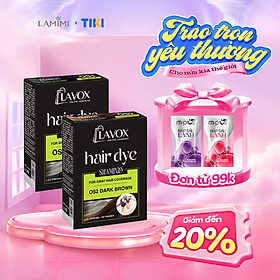 Bộ 3 Hộp Gội Phủ Tóc Bạc Lavox Online Shopping 30ml x 9 - Lên Màu Tự Nhiên Tại Nhà Lamimi Chính Hãng