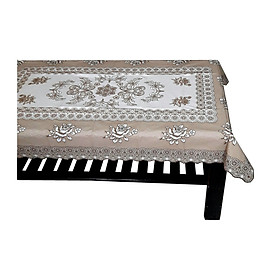 Khăn trải bàn PAULEE 856B, hoa văn sang trọng, nhựa PVC dẻo, không thấm nước