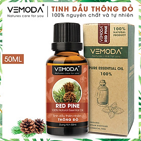 Tinh dầu Thông đỏ cao cấp. Redpine Essential Oil 50ML. Tinh dầu xông phòng giúp thư giãn, giảm căng thẳng, khử mùi, thanh lọc không khí, giữ ấm, giảm ho.Tinh dầu thơm phòng cao cấp Vemoda