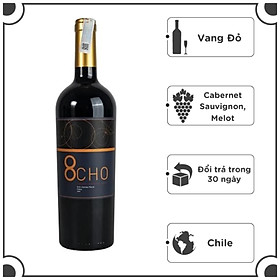 Rượu Vang Đỏ 8CHO Carbernet Sauvignon Merlot 13% - 750ml