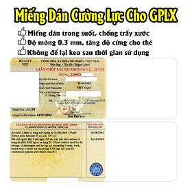 Miếng dán cường lực Nano bảo vệ CĂN CƯỚC CÔNG DÂN [CCCD] ; GIẤY PHÉP LÁI XE [GPLX