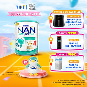[Tặng Gấu bông cánh cụt] Sữa bột NAN OPTIPRO PLUS 4 Nestle Bé 2-6 tuổi 1500g/lon Giúp tiêu hóa tốt