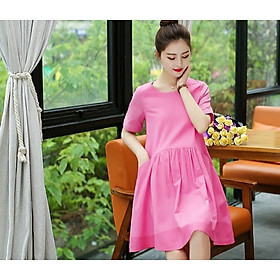 Đầm bầu váy bầu suông thời trang Hàn Quốc mới dona21111208