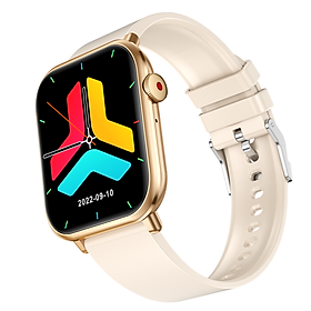 Thể hình Đồng hồ thông minh cho Xiaomi Giám sát nhịp tim 100 Chế độ thể thao Bluetooth Gọi WaterProof Fitness Theo dõi smartwatch Color: Beige