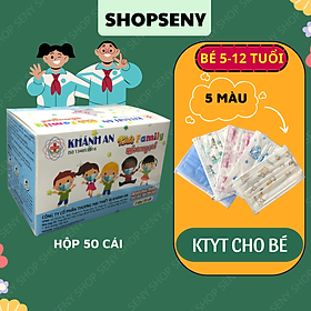 Khẩu trang y tế cho bé trẻ em hộp 50 cái cao cấp Khánh An